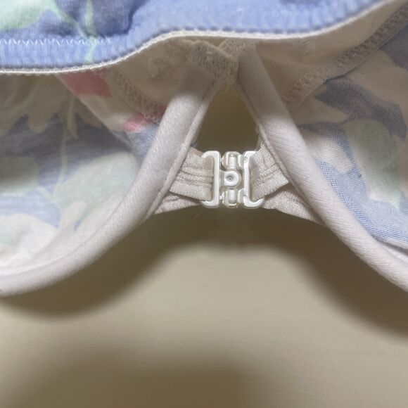 VTG EILEEN WEST Floral Cotton Unlined Underwire Front Closure Bra 38 C - Picture 8 of 8